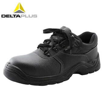 代尔塔 (Deltaplus) 301510升级款301518 牛皮面料防穿刺防砸防水防滑耐磨安全劳保鞋 黑色 40码