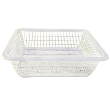兰诗(LAUTEE)5# 周转箩加厚塑料周转筐储物箩零件收纳运输货筐 白色475*375*145