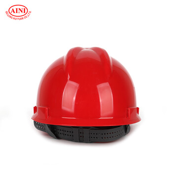 艾尼（AINI）慧缘ANP-12 V型PE安全帽 红色 一顶【中铁山桥定制】