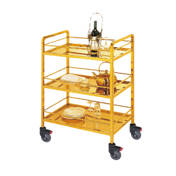 南 C-5 三层酒水车 酒水运送车酒水饮料车推车送餐车 镜金