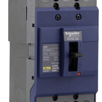 施耐德 塑壳配电保护断路器 固定式；EZD100E 100A 3p