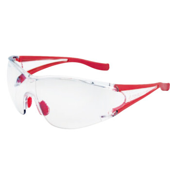 代尔塔（Deltaplus）101126 时尚型护目镜全贴面弧形 安全骑行眼镜PC镜片 防刮擦防紫外线防雾 定做 红色 2副
