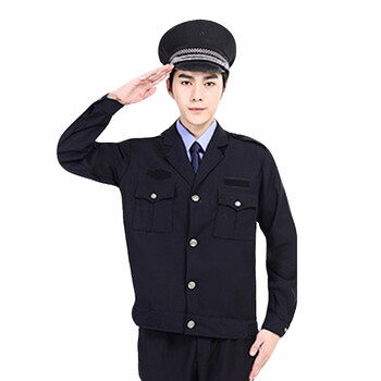 劳保佳 工作服  安保执勤制服 春秋保安套装 藏青西服款 190 上衣加裤子