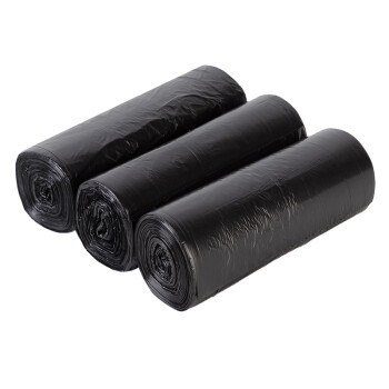 科力邦（Kelibang） 垃圾袋 一次性塑料袋90只装 35*45cm/3卷 商用物业办公平口黑色垃圾袋 KB1002