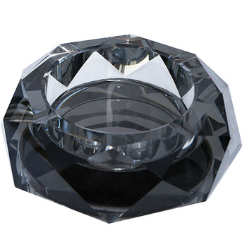 兰诗（LAUTEE）PA1207 水晶玻璃烟灰缸镀银 18cm