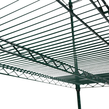 川井（WELLAND）线棒货架  四层层网置物架 仓库防锈金属收纳架 冷库线棒架子 绿色1213*533*1800mm