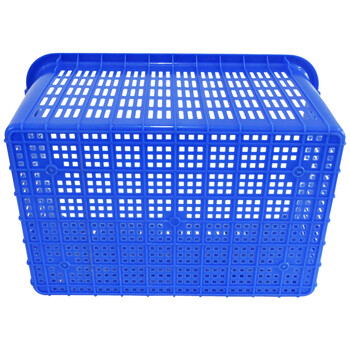 兰诗（LAUTEE）1# 周转箩 加厚塑料周转筐储物箩 物流快递货筐周转箱 零件收纳运输货筐 蓝色835*595*420