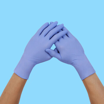 【M钻蓝加厚款橡胶100只】一次性乳胶手套加厚耐磨餐饮防水丁晴橡胶胶皮手套