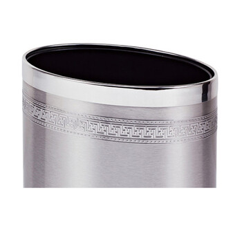 南 GPX-45M 南方椭圆形双层浮雕花房间桶 砂钢回形花 商用酒店宾馆客房不锈钢垃圾桶 房间桶 内桶容量10.33升