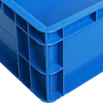 兰诗（LAUTEE）EU64148物流箱 大号长方形周转箱仓储快递收纳箱 蓝色600*400*148