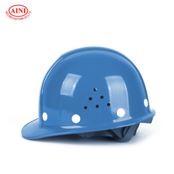 艾尼 慧缘ANF-2b 单筋型玻璃钢透气安全帽 铁路工地工业建筑防砸抗冲击 蓝色 