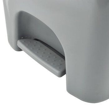 兰诗（LAUTEE）XD-25A 脚踏灰色垃圾桶 酒店宾馆商用带盖果皮箱 25L