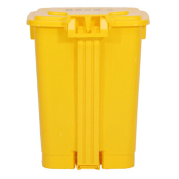 海斯迪克 HK-7006 黄色医疗垃圾桶 加厚诊所卫生院废物脚踩垃圾桶 20L医疗脚踏款