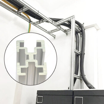 ABLEMEN 标准型机房走线架 综合布线爬线架 4C铝合金型材梯式桥架款400mm