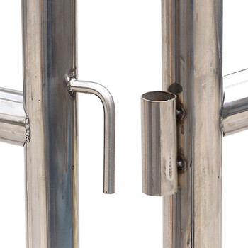 稳斯坦 WST081 201不锈钢铁马护栏 防护栏 幼儿园围栏景区车站护栏 不锈钢隔离栏 1*1.5m