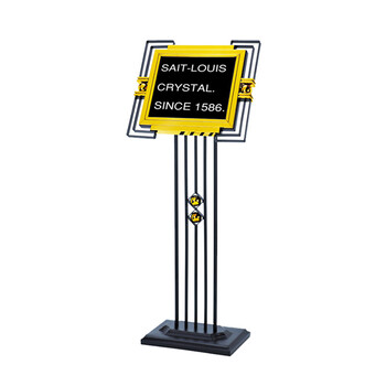 南 P-9 黑金钢斜面指示牌 镜金 酒店迎宾牌餐牌宣传告示牌展架欢迎牌