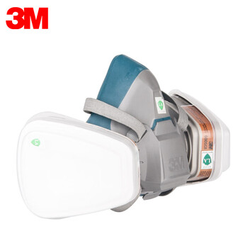 3M 6200升级版防毒面具硅胶喷漆口罩男女防尘防毒面罩 6502+6005气体防毒套装组合7件套 1套