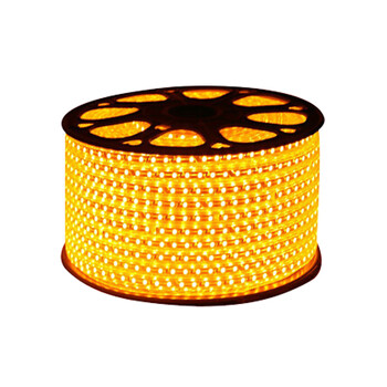 宏建 HJ 超亮led灯带七彩色灯带客厅暗槽220V灯条 超亮5730纯铜升级80灯 绿色  一米价 企业定制