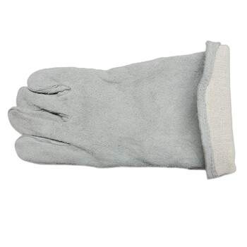 汉盾（HANDUN) HD-DR2023-1 浅灰色掌布内衬耐磨耐高温牛皮耐用电焊手套 1付