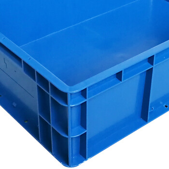 兰诗（LAUTEE）EU64175物流箱 大号长方形周转箱仓储快递收纳箱 蓝色600*400*175