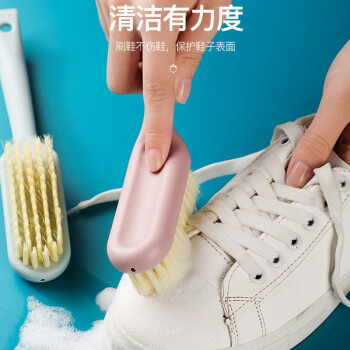 梦庭家用长柄鞋刷可挂式塑料洗鞋刷多功能清洁刷不伤鞋软毛刷子201385