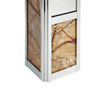 南 GPX-2 海棠角座地烟灰桶 南方垃圾桶 酒店宾馆果皮桶带烟灰缸垃圾筒 镜钢 防火板 容量12升