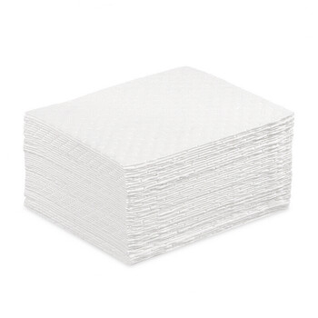 者也 白色工业吸油棉片溢油漏油吸附棉吸污垫  40*50cm*3mm100片/箱