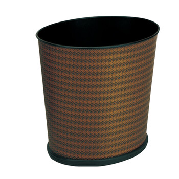 南 GPX-179 南方圆锥形房间垃圾桶 席纹色皮 酒店宾馆商用客房垃圾桶 居家房间桶 果皮桶