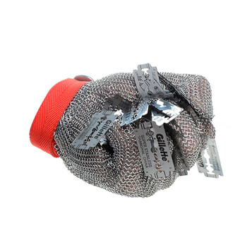 者也（ZYE）防割钢丝手套 五指钢环手套电剪裁剪防切割金属手套屠宰杀鱼不锈钢 短款5指