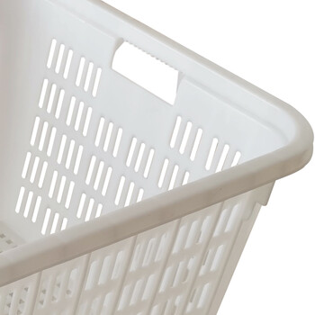 兰诗（LAUTEE）3# 周转箩 加厚塑料周转筐物流快递货筐周转箱 白色620*445*310