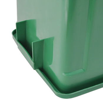 兰诗 D033 摇盖分类垃圾桶户外大号果皮箱干湿垃圾桶可定制 60L绿色厨余垃圾