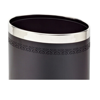 南 GPX-45C 南方椭圆双层镂空花垃圾桶 黑色 商用酒店宾馆客房垃圾桶 房间桶 果皮桶 内桶容量10.33升