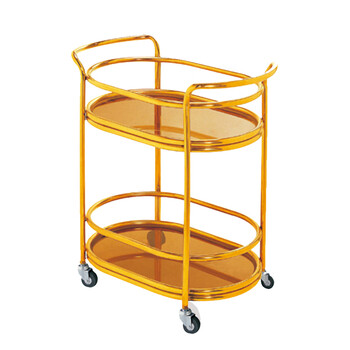 南 C-4 长圆酒水车 酒水饮料车推车送餐车 镜金