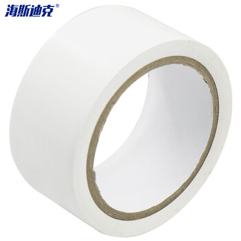 海斯迪克 车间划线安全标识胶带 PVC斑马线警示胶带 白色1卷 4.8CM*16y HKJD-004