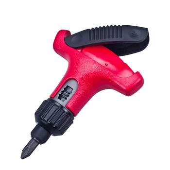 安力士牌（ANEX）进口T型棘轮两用螺丝刀 棘爪批头 一字起子 十字螺丝批 改锥 No.370 收纳型T型棘轮螺丝刀