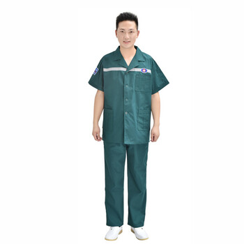 劳保佳 急救服套装  短袖分体急诊科护士套装 女款有杠 S 1套装 可定制