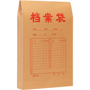 飞尔（FLYER）牛皮纸档案袋 标书合同文件资料袋【260g常规牛皮5cm 24x34cm】50个装