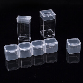 海斯迪克 HKCX-18 透明收纳盒 杂物收纳盒 多功能有盖密封塑料零件盒 7排28格白色