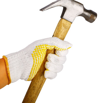 汉盾（HANDUN) HD-500G 涤棉 10针本白500g涤棉纱线手套 白色 均码 12副/打