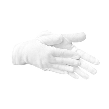 柯瑞柯林/CreClean 汗布手套 礼仪棉劳保白手套 珠宝文玩手套 检阅表演手套 1副 GHU001 企业定制