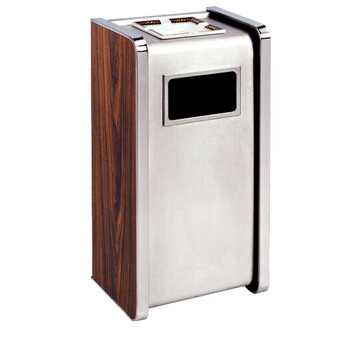 南 GPX-207B 南方金边座地烟灰桶砂钢 落地不锈钢烟缸垃圾桶酒店宾馆垃圾筒烟灰桶
