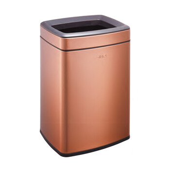南 SF12-F01 南方长方形房间桶 玫瑰金 商用酒店宾馆客房不锈钢垃圾桶 果皮桶 内桶容量12升