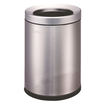 南 SF6-Y01南方圆形垃圾桶 房间桶 砂银钢 商用酒店宾馆客房不锈钢垃圾桶 果皮桶 内桶容量6升