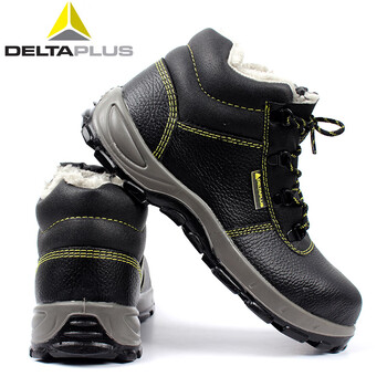 代尔塔 (Deltaplus) 301104升级款301114 防寒鞋羊羔绒防砸防穿刺防油劳保鞋 42码 1双