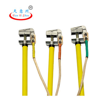 天意州 10KV高压接地线接地棒25平方铜线 配电房接地线夹  10kv  25方3*1+2米线  0.6米棒