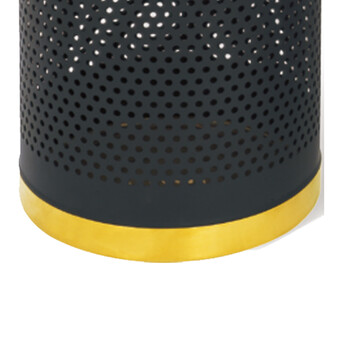 南 GPX-48 南方圆形垃圾桶 黑色 酒店宾馆商用客房垃圾桶 居家房间桶 果皮桶