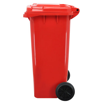 兰诗（LAUTEE）LJT2217 普通分类款大号物业环卫垃圾桶 红色120L