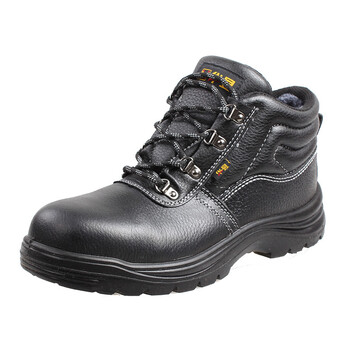 华昱HY0819棉 男钢头防砸6KV电工绝缘鞋中帮加绒防寒保暖冬季功能鞋 黑色定制 44码1双