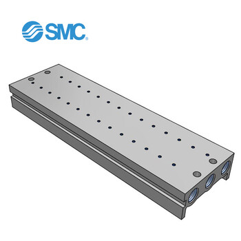 SMC SS5Y3-20-14 5通电磁阀 直接配管型集装式 整块型底板/各自配线 集装式型号 20型14阀 适用SY3000系列