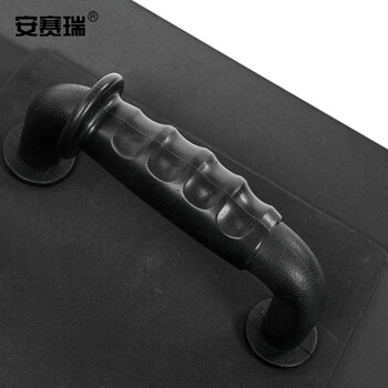 安赛瑞 防暴盾牌 铝合金战术防护装备保安盾牌校园安保器材黑色(方形直角)23890